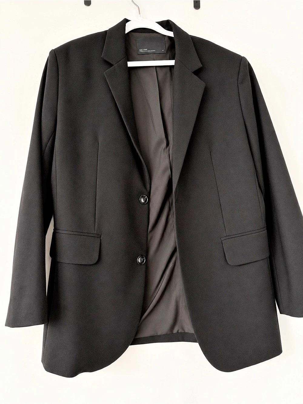 Oak + Fort Black Blazer Like New